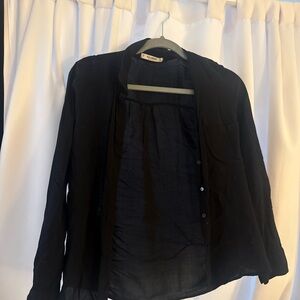 Pull&Bear Classic Black Button down